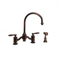 Waterstone 6300-1-MW - Waterstone Hampton Bridge Faucet - Lever Handles w/ Side Spray