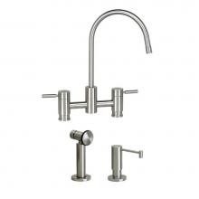 Waterstone 7800-2-MW - Waterstone Parche Bridge Faucet - 2pc. Suite