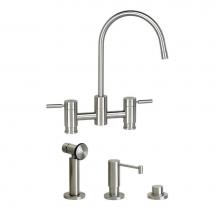 Waterstone 7800-3-MW - Waterstone Parche Bridge Faucet - 3pc. Suite