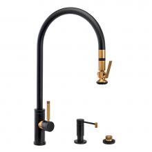 Waterstone 9700-3-MW - Waterstone Industrial Extended Reach PLP Pulldown Faucet - Lever Sprayer - 3pc. Suite