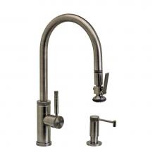 Waterstone 9800-2-MW - Waterstone Industrial PLP Pulldown Faucet - Lever Sprayer - 2pc. Suite