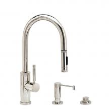 Waterstone 9900-3-MW - Waterstone Industrial Prep Size PLP Pulldown Faucet - Toggle Sprayer - 3pc. Suite