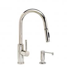 Waterstone 9910-2-MW - Waterstone Industrial Prep Size PLP Pulldown Faucet - Toggle Sprayer - Angled Spout - 2pc. Suite