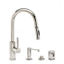 Waterstone 9910-4-WB - Industrial Prep Size Plp Pulldown Faucet - Angled Spout - Toggle Sprayer - 4Pc. Suite