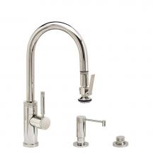 Waterstone 9930-3-WB - Industrial Prep Size Plp Pulldown Faucet - Lever Sprayer - 3Pc. Suite