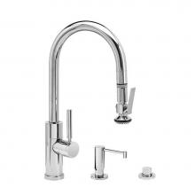 Waterstone 9980-3-WB - Modern Prep Size Plp Pulldown Faucet - Lever Sprayer - 3Pc. Suite