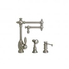 Waterstone 4100-12-2-RS - Towson Kitchen Faucet - 12'' Articulated Spout - 2Pc. Suite