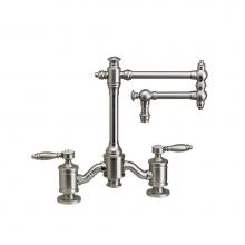 Waterstone 6100-12-RS - Towson Bridge Faucet - 12'' Articulated Spout - Lever Handles