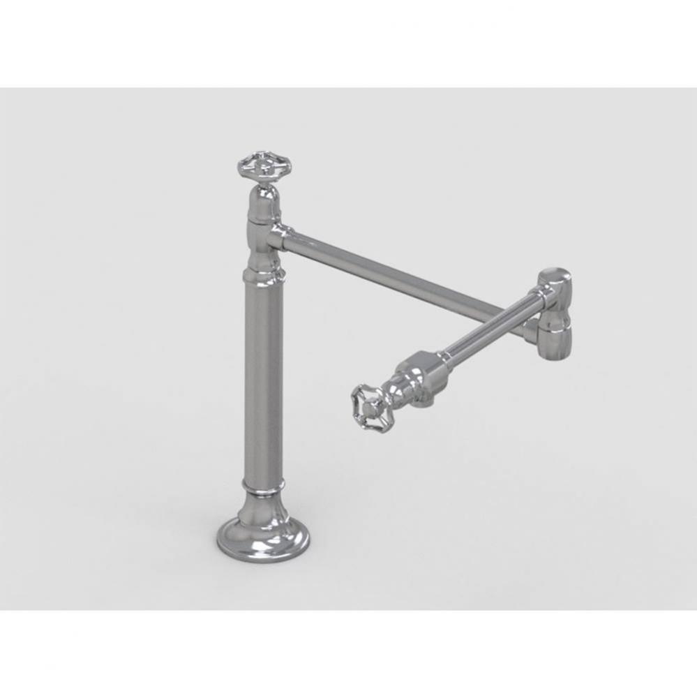 19 3/8'' Deck Mount Pot Filler with Metal Wheel