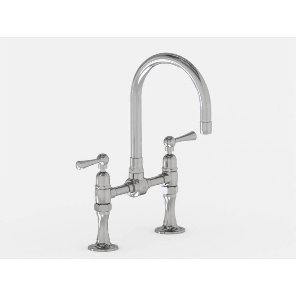 Deck Mount 7'' Swivel Bar Faucet Spout with Metal Lever