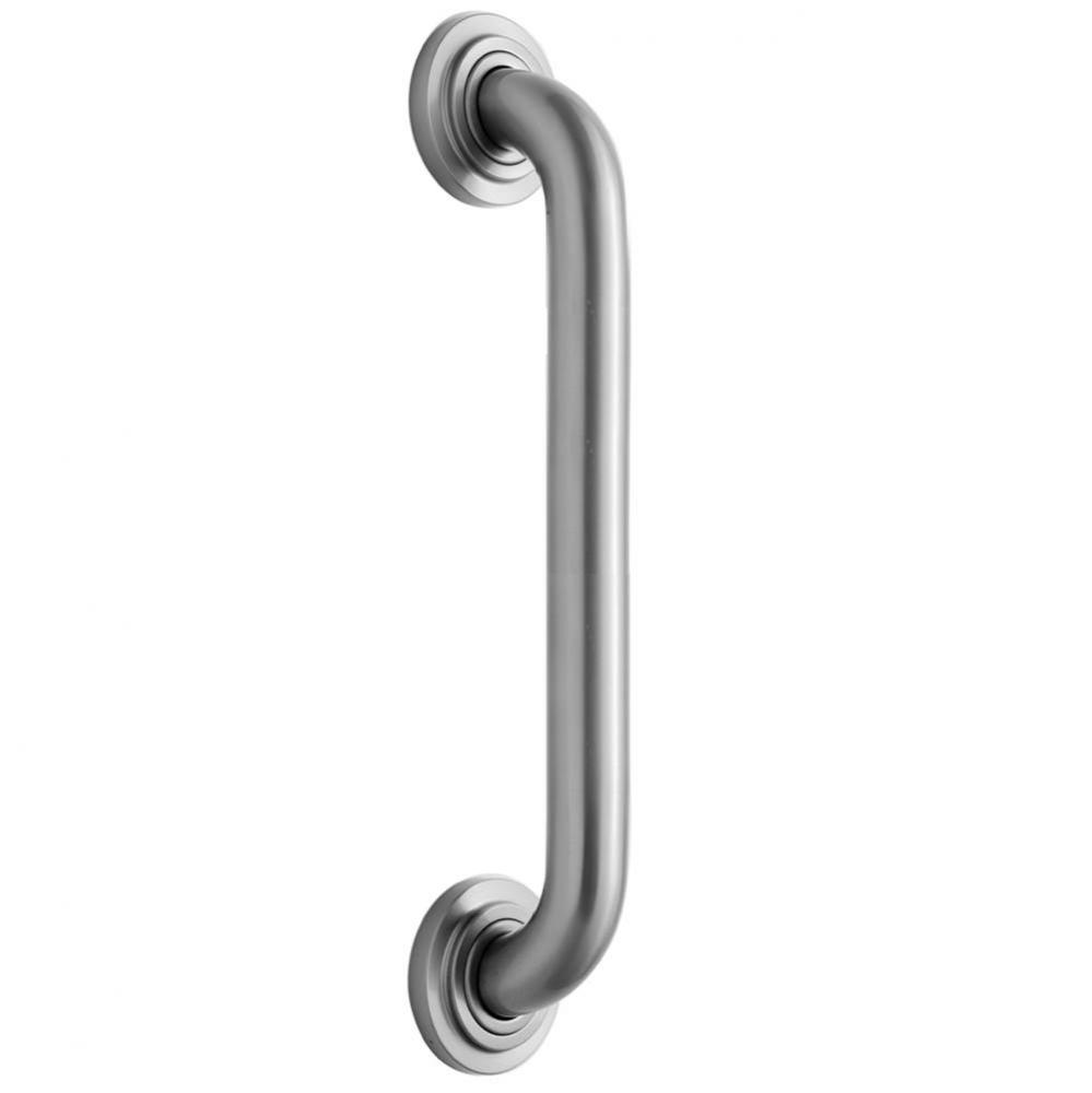 12'' Deluxe Grab Bar with Contemporary Round Flange