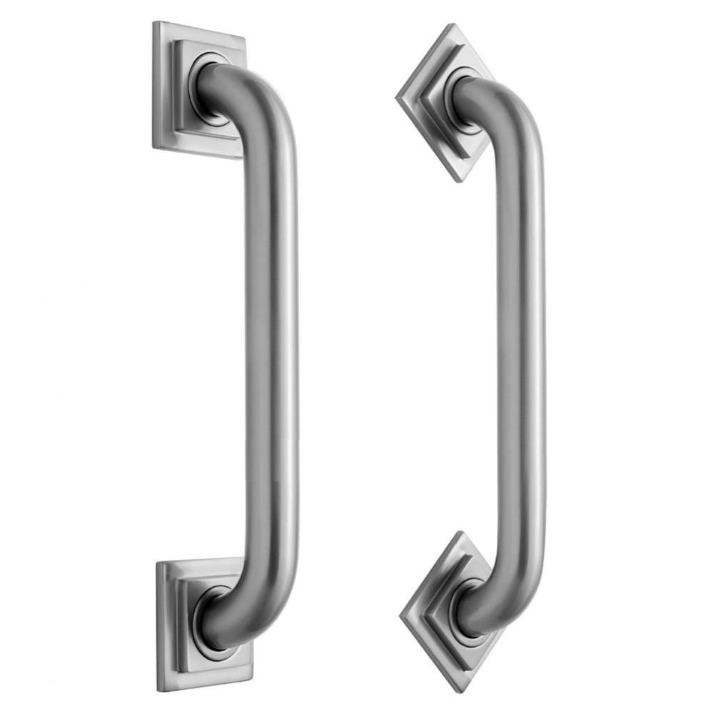 12'' Deluxe Grab Bar with Contemporary Square/Diamond Flange