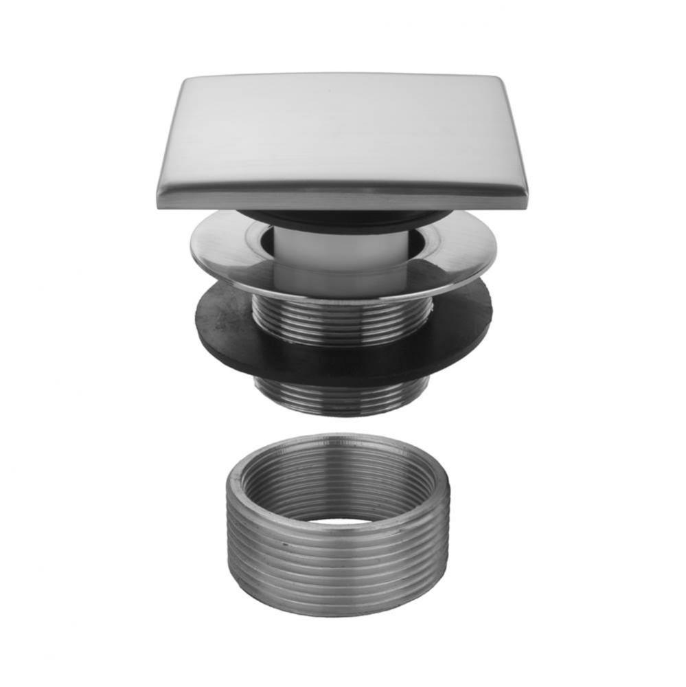 Square Top Toe Control Tub Drain