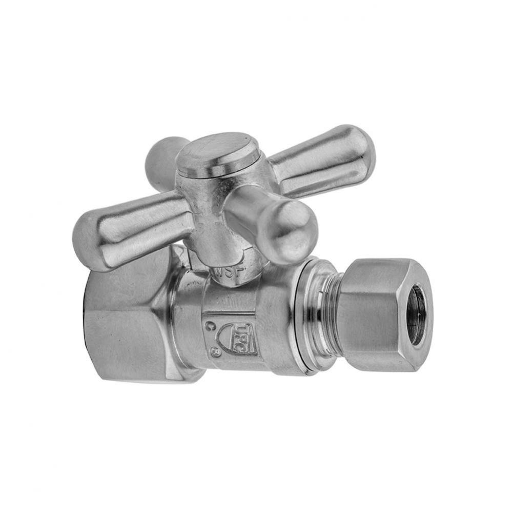 Quarter Turn Straight Pattern 3/8'' IPS x 3/8'' O.D. Supply Valve with Standar