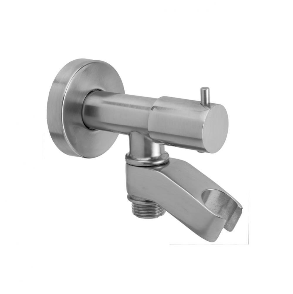 Water Supply Elbow with Built in Shut Off & Handshower Holder