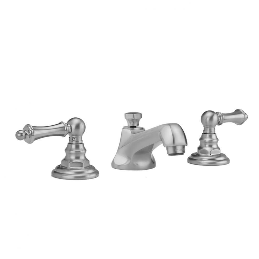 Westfield Faucet with Ball Lever Handles and Fully Polished and Plated Pop-Up Drain