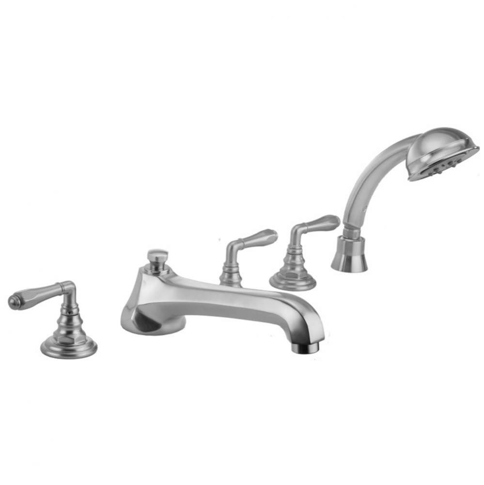 Westfield Roman Tub Set with Low Spout and Lever Handles and Straight Handshower