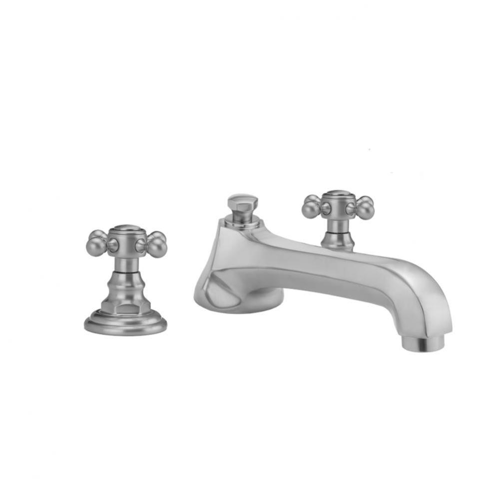 Westfield Roman Tub Set with Low Spout and Ball Cross Handles