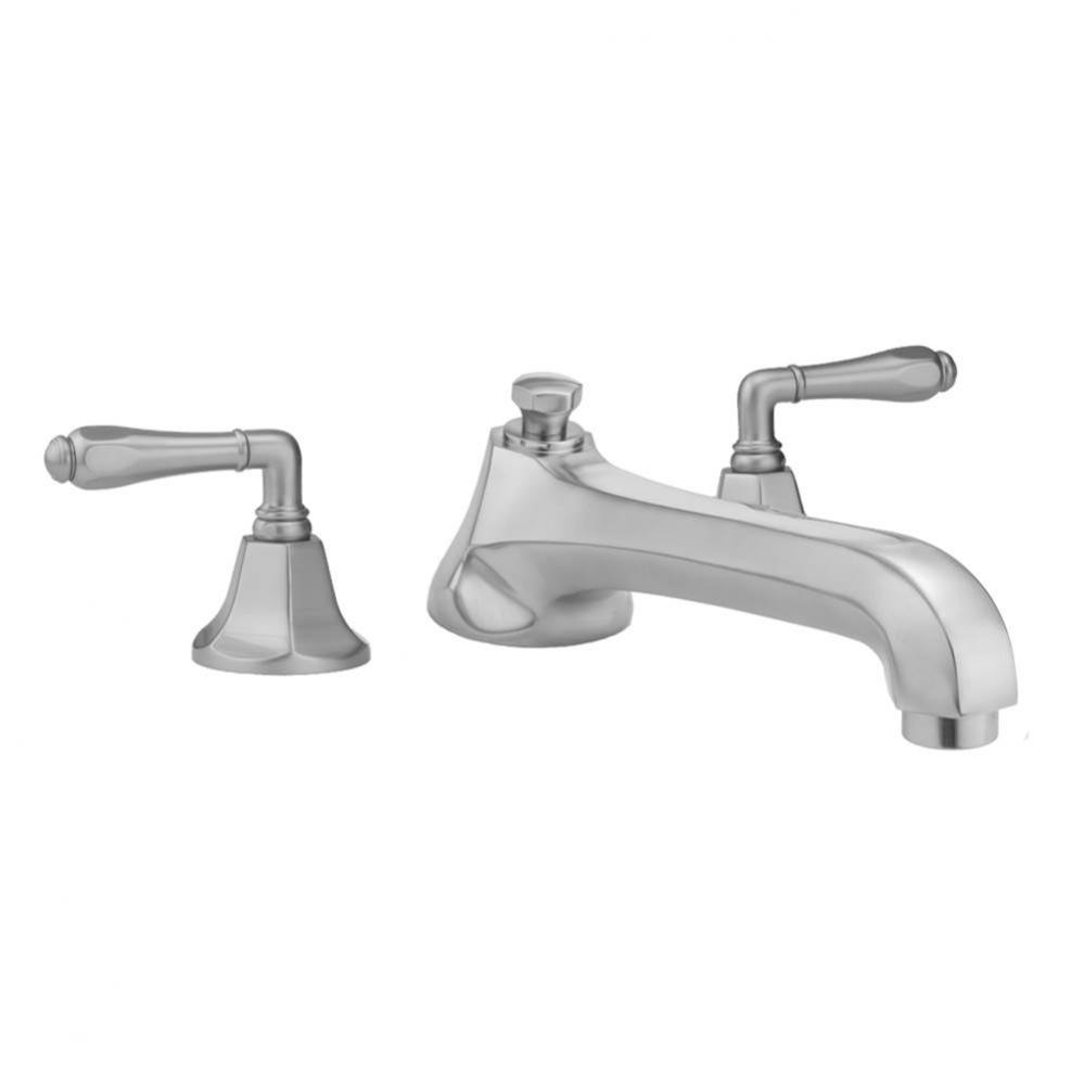 Astor Roman Tub Set with Low Spout and Smooth Lever Handles