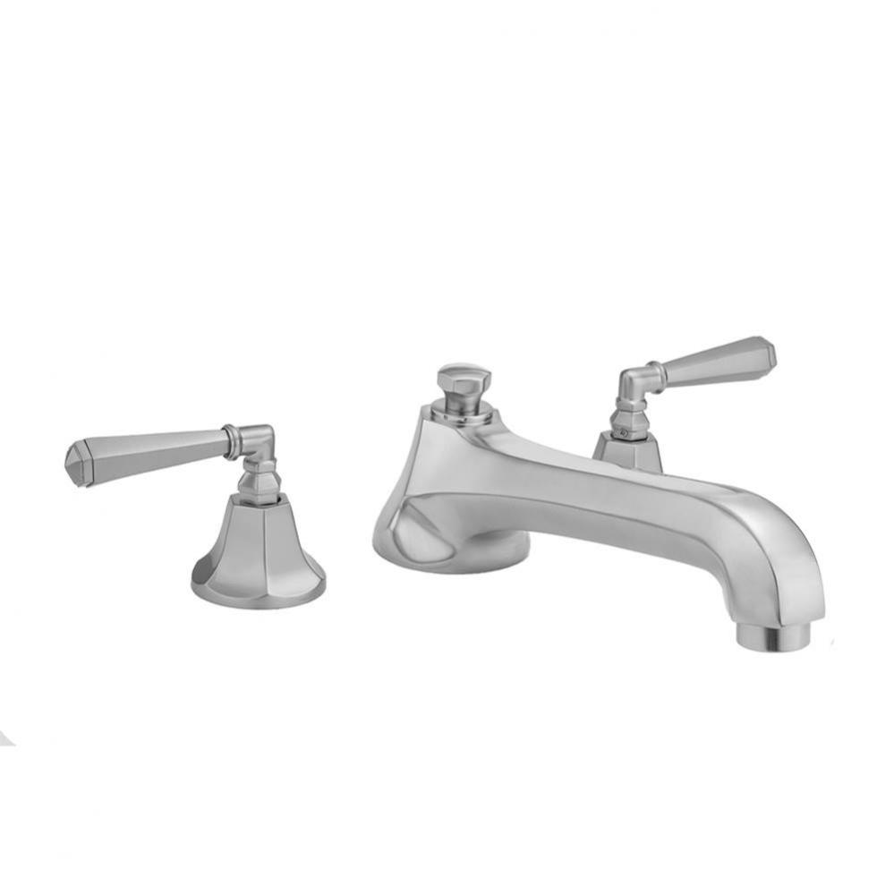 Astor Roman Tub Set with Low Spout and Hex Lever Handles