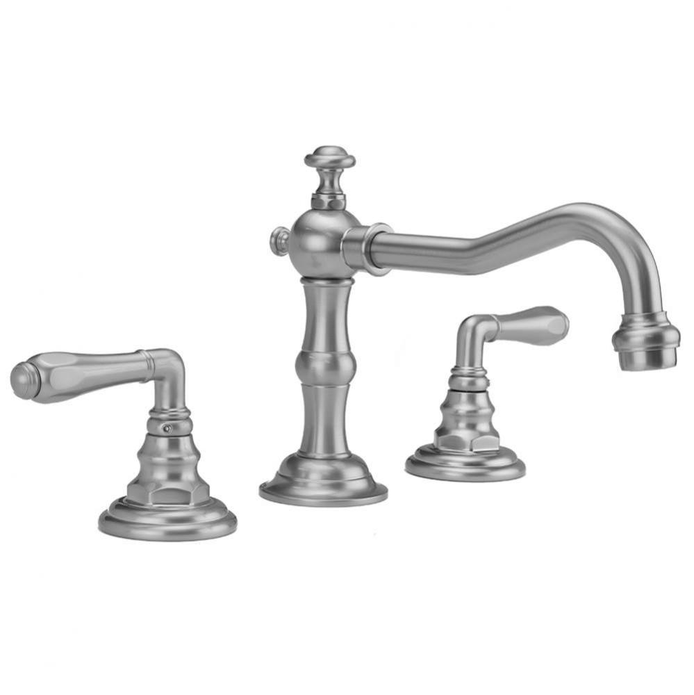 Roaring 20''s Faucet with Smooth Lever Handles and Fully Polished and Plated Pop-Up Drai