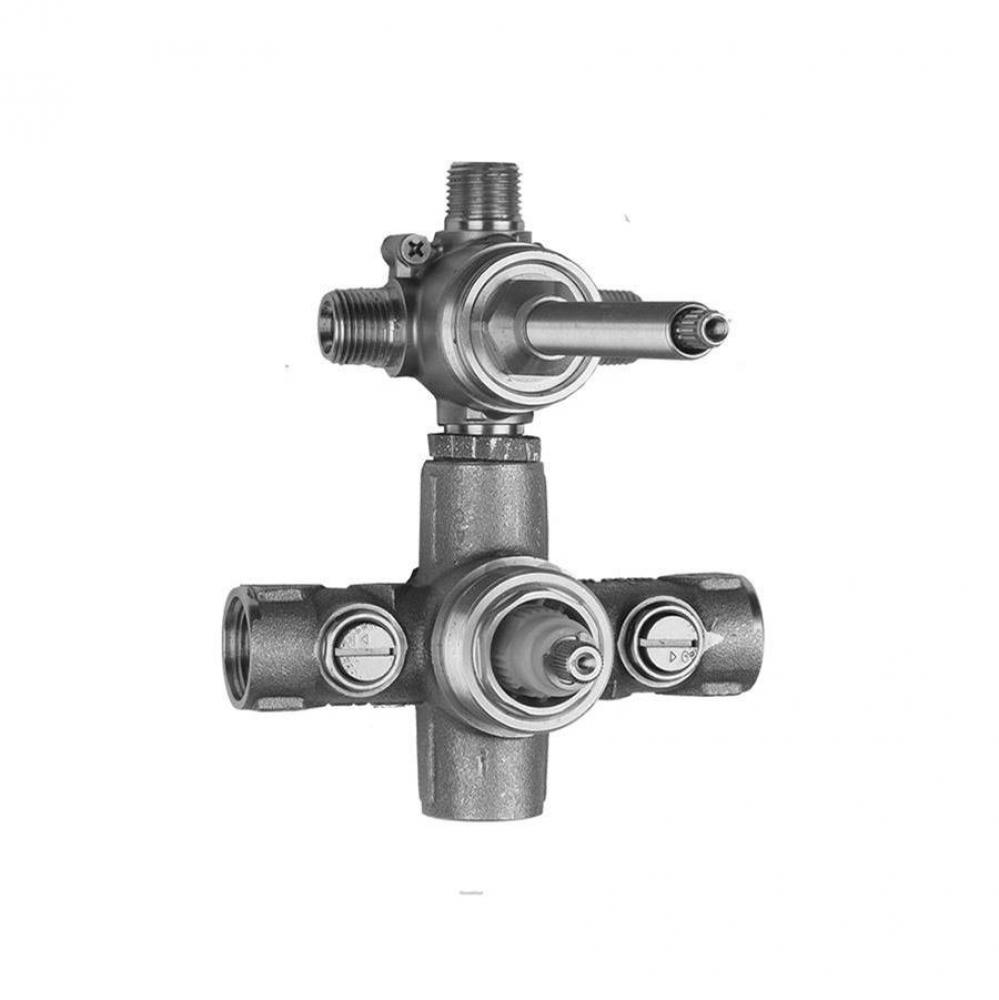 Thermostatic Valve with Built in 2-way Diverter/Volume Control with Shared Function & Shut Off