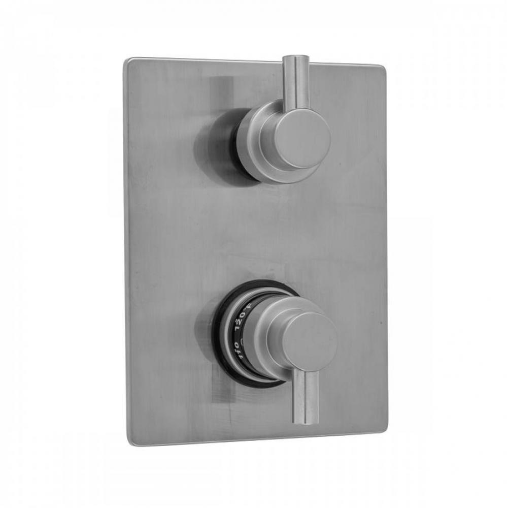 Rectangle Plate with Contempo Short Peg Thermostatic Valve with Contempo Short Peg Built-in 2-Way