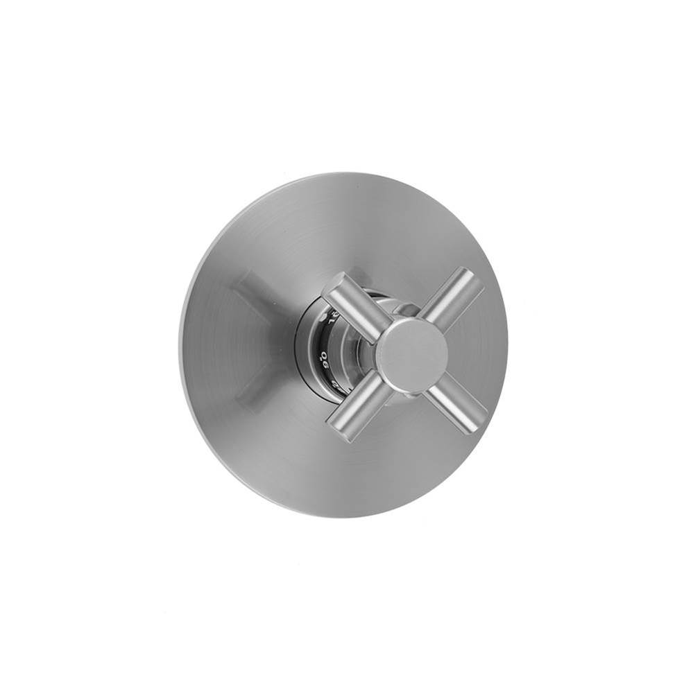 Round Plate With Contempo Cross Trim For Thermostatic Valves (J-TH34 & J-TH12)