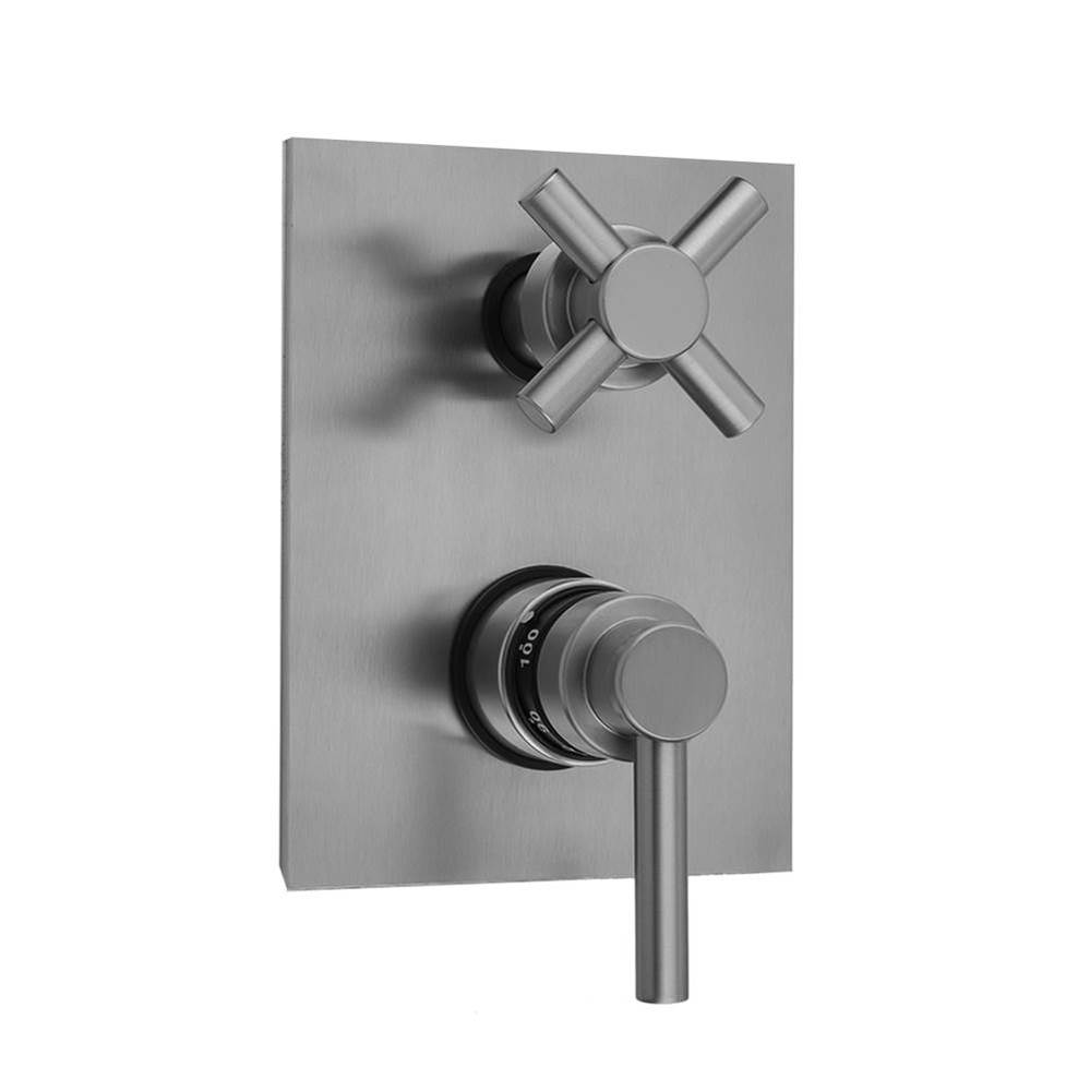 Rectangle Plate with Contempo Low Lever Thermostatic Valve with Contempo Cross Built-in 2-Way Or 3