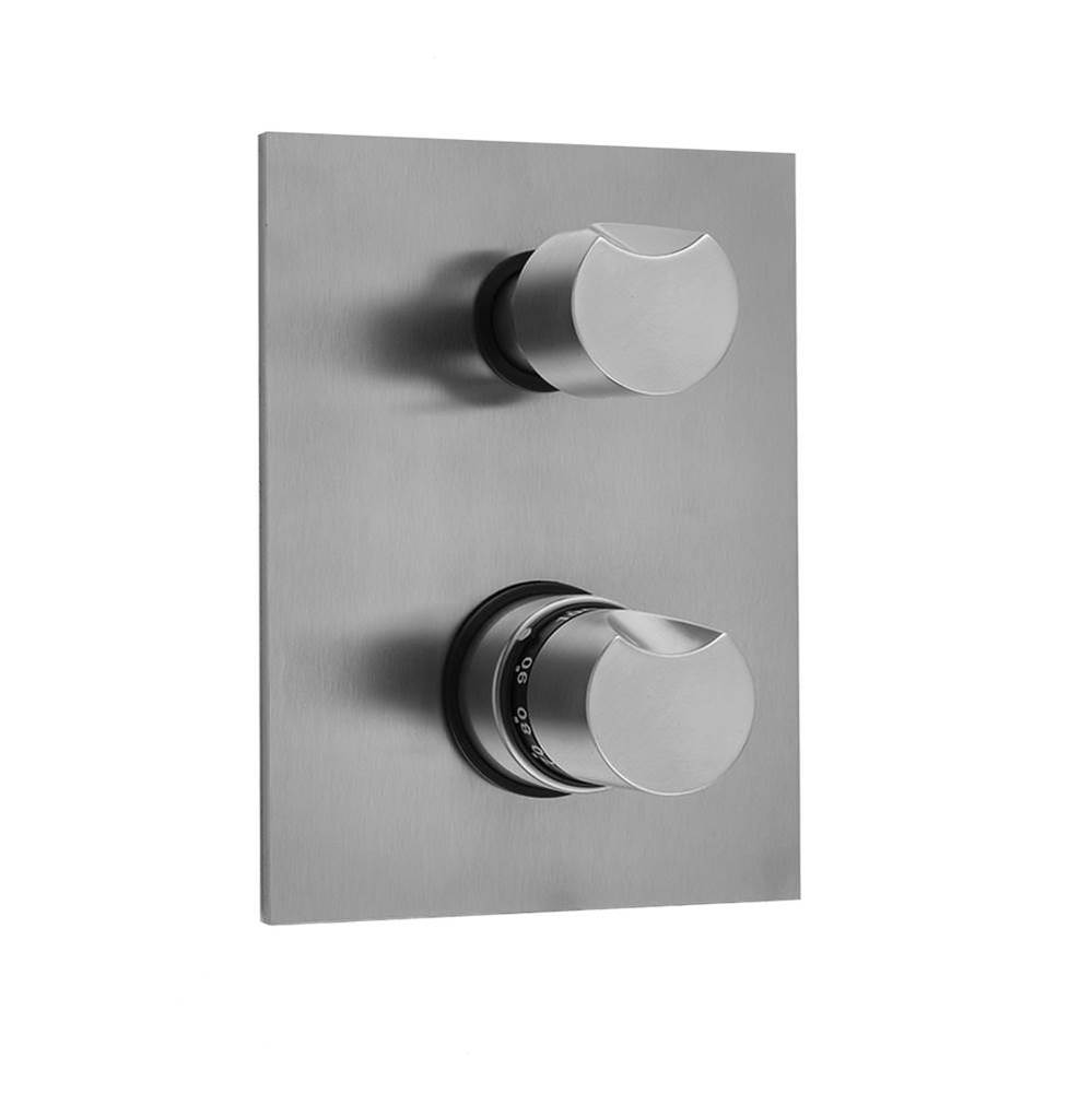 Rectangle Plate with Thumb Thermostatic Valve with Thumb Built-in 2-Way Or 3-Way Diverter/Volume C