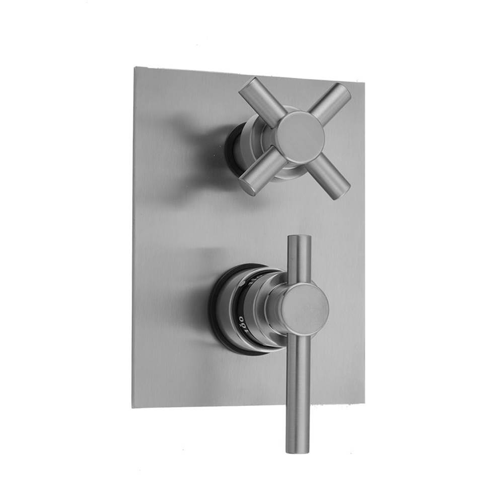 Rectangle Plate with Contempo Peg Thermostatic Valve with Contempo Cross Built-in 2-Way Or 3-Way D