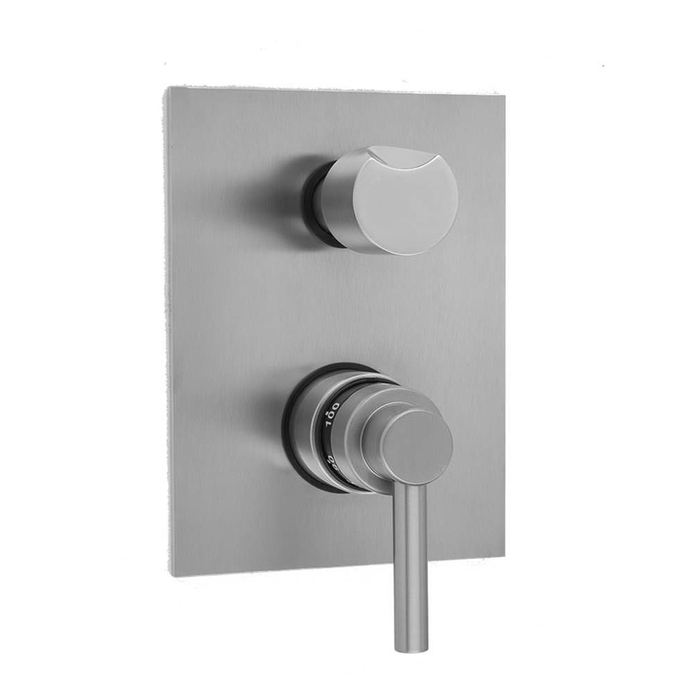 Rectangle Plate with Contempo Low Lever Thermostatic Valve with Thumb Built-in 2-Way Or 3-Way Dive