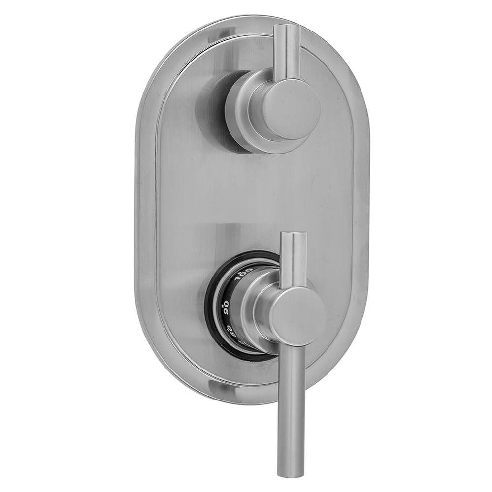 Oval Plate with Contempo Peg Lever Thermostatic Valve with Short Peg Lever Built-in 2-Way Or 3-Way