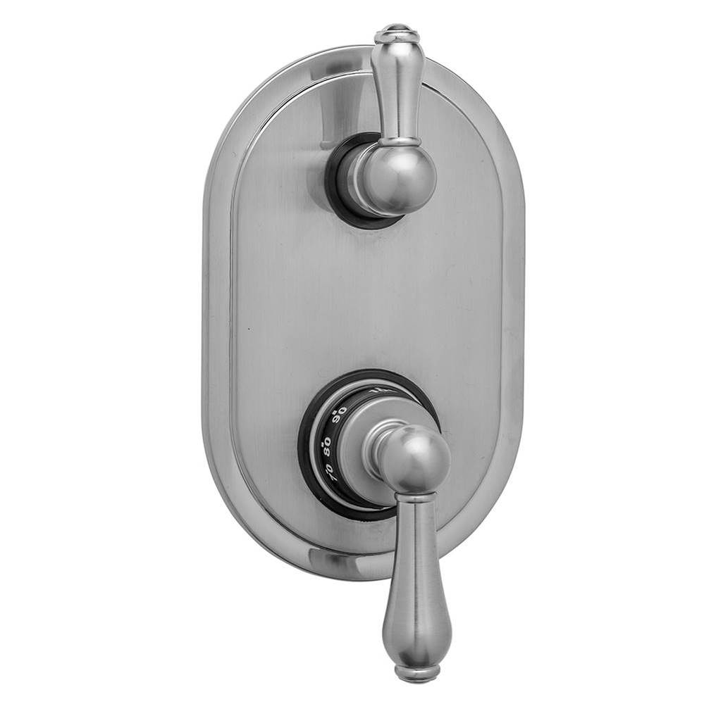 Oval Plate with Regency Thermostatic Valve with Regency Peg Lever Built-in 2-Way Or 3-Way Diverter