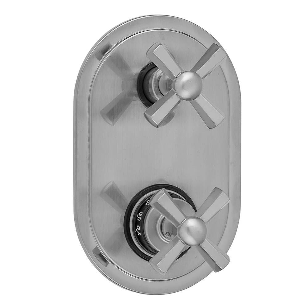 Oval Plate with Hex Cross Thermostatic Valve with Hex Cross Built-in 2-Way Or 3-Way Diverter/Volum