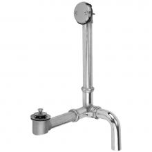 Jaclo 395-PCH - Brass Tub Drain Side Outlet Lift & Turn (Two Hole) Fully Polished & Plated Tub Waste