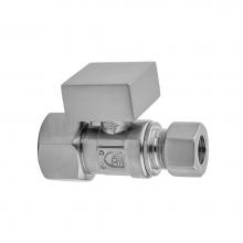 Jaclo 618-7-PCH - Quarter Turn Straight Pattern 3/8'' IPS x 3/8'' O.D. Supply Valve with Square