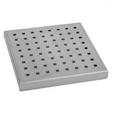 Jaclo 6202-6-BSS - 6'' x 6'' Square Dotted Channel Drain Grate