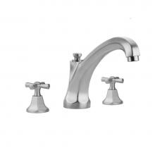 Jaclo 6972-T686-TRIM-SDB - Astor Roman Tub Set with High Spout and Hex Cross Handles