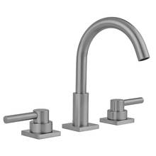 Jaclo 8881-TSQ632-0.5-PCH - Uptown Contempo Faucet with Square Escutcheons & Low Lever Handles- 0.5 GPM