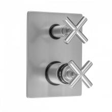 Jaclo T7562-TRIM-AMB - Rectangle Plate with Slim Cross Thermostatic Valve with Slim Cross Built-in 2-Way Or 3-Way Diverte