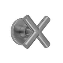 Jaclo T462-TRIM-GRY - Contempo Hub Base Cross Handle with Round Escutcheon Trim for Exacto Volume Controls and Diverters