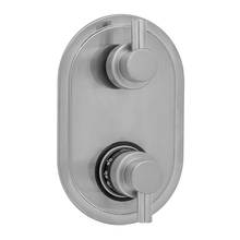 Jaclo T8534-TRIM-PLM - Oval Plate with Contempo Short Peg Lever Thermostatic Valve with Short Peg Lever Built-in 2-Way Or