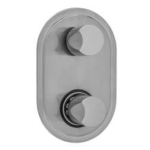 Jaclo T8537-TRIM-ALD - Oval Plate with Thumb Thermostatic Valve with Thumb Built-in 2-Way Or 3-Way Diverter/Volume Contro