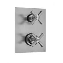 Jaclo T8585-TRIM-PLM - Rectangle Plate with Hex Cross Thermostatic Valve with Hex Cross Built-in 2-Way Or 3-Way Diverter/