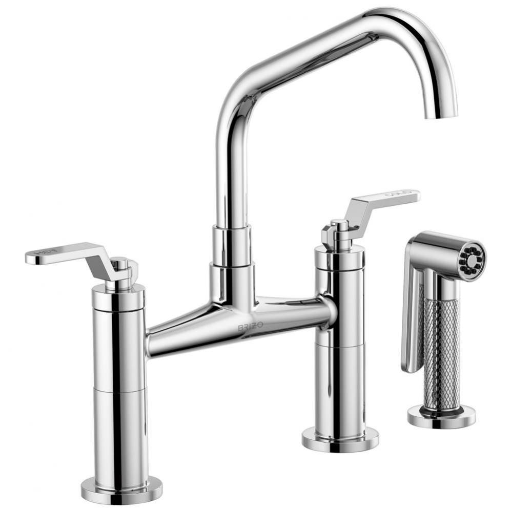 Litze® Bridge Faucet with Angled Spout and Industrial Handle