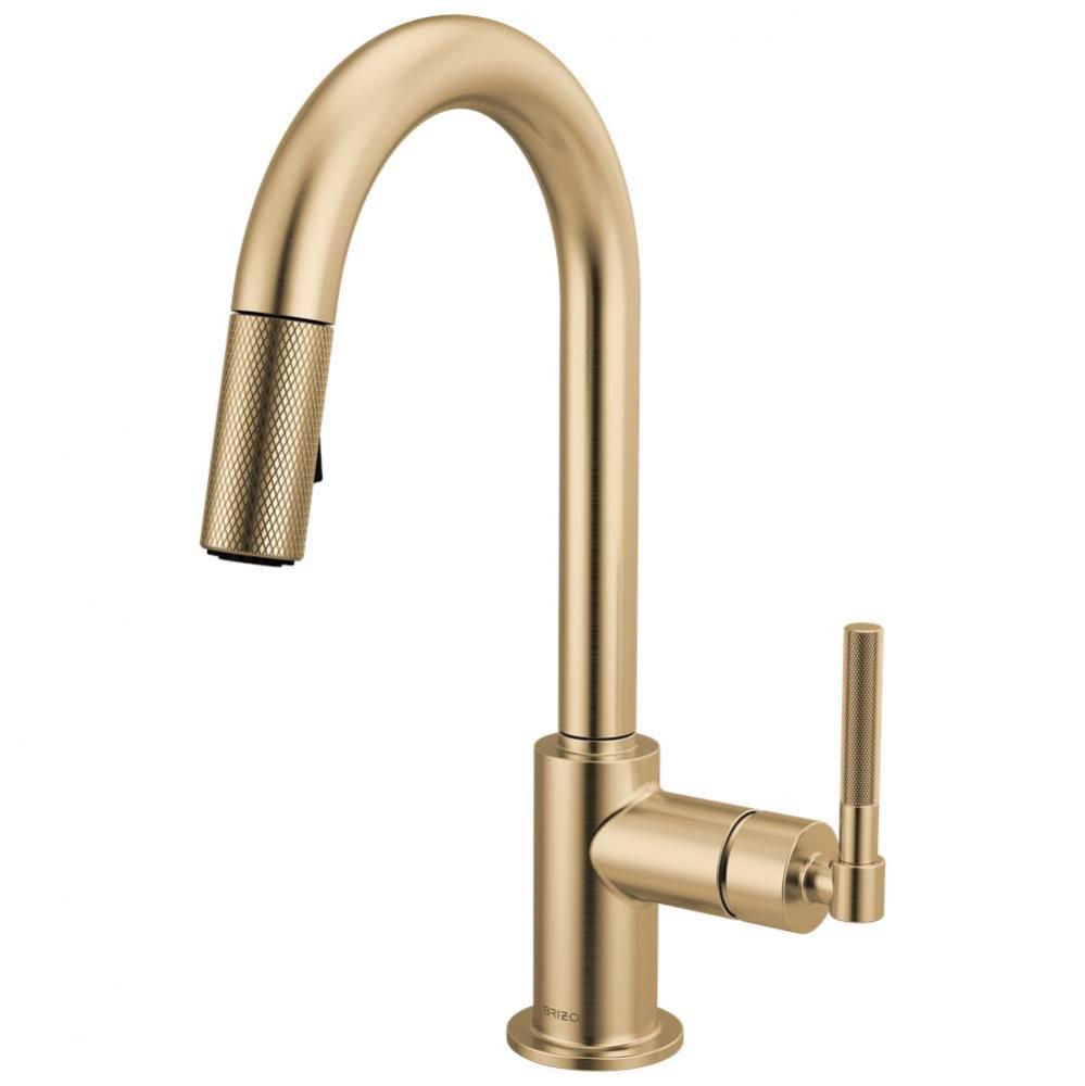 Litze® Pull-Down Prep Faucet with Arc Spout - Knurled Handle