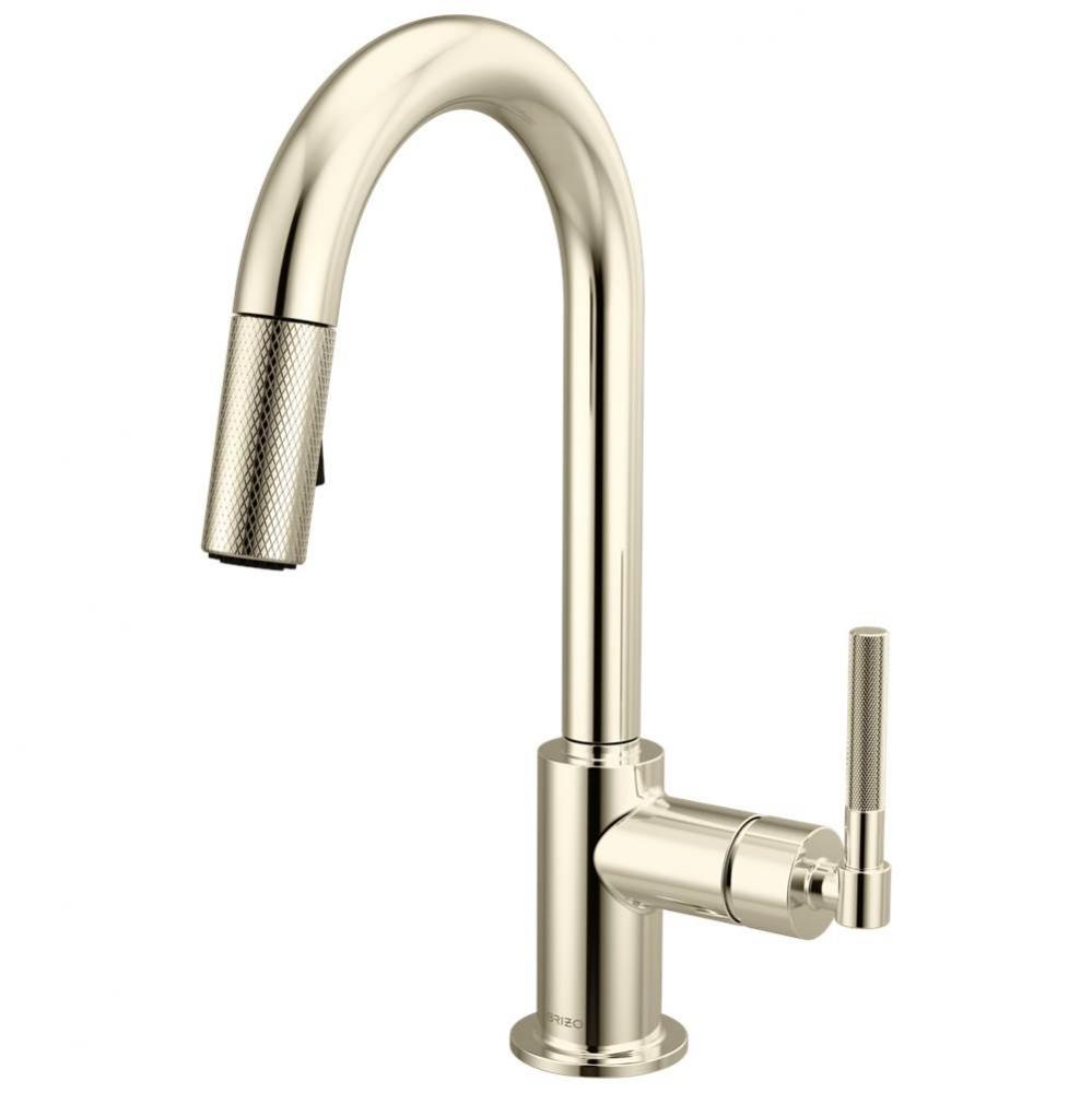 Litze® Pull-Down Prep Faucet with Arc Spout - Knurled Handle