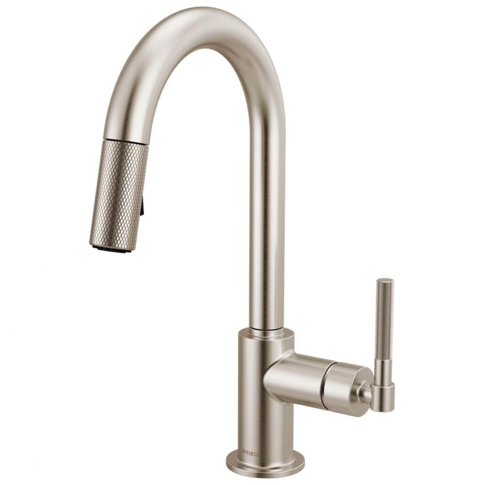 Litze® Pull-Down Prep Faucet with Arc Spout - Knurled Handle