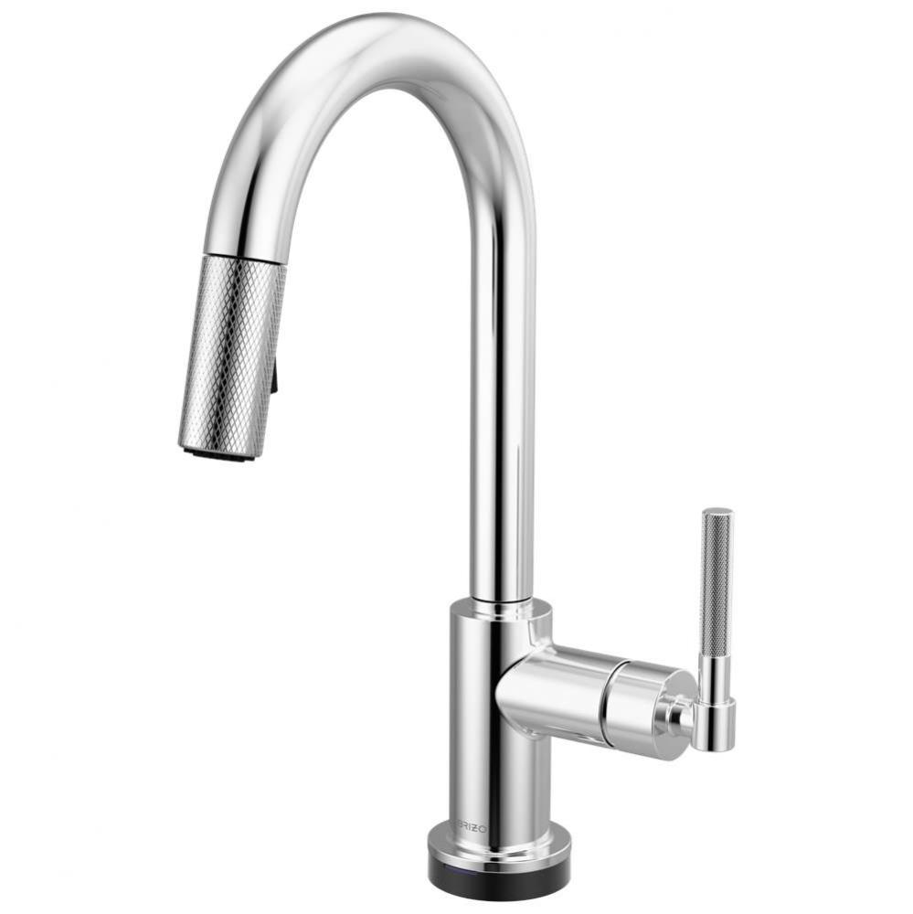 Litze® Smarttouch Pull-Down Prep Faucet with Arc Spout - Knurled Handle